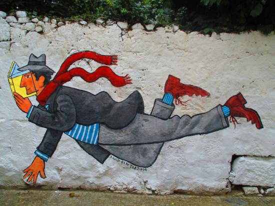 Κείμενο και αναγνώστης. Graffiti του David Pintor